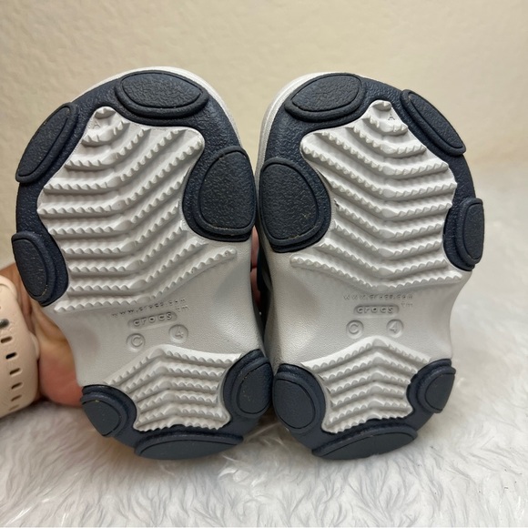 Crocs All Terrain Fisherman Shoes Toddler Kids C4 Atmosphere Gray & Blue Strap - Picture 3 of 8